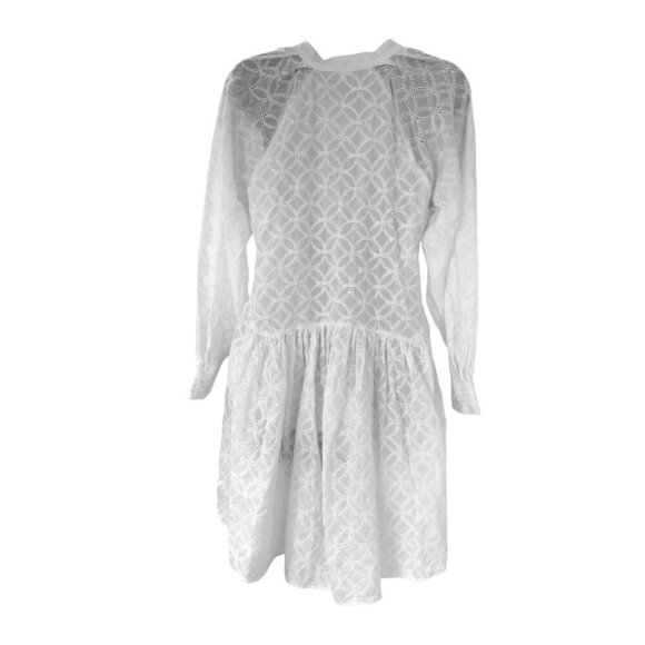 ASA dress white med eyelet fully lined cotton 35 ch 35 Long - Picture 6 of 16